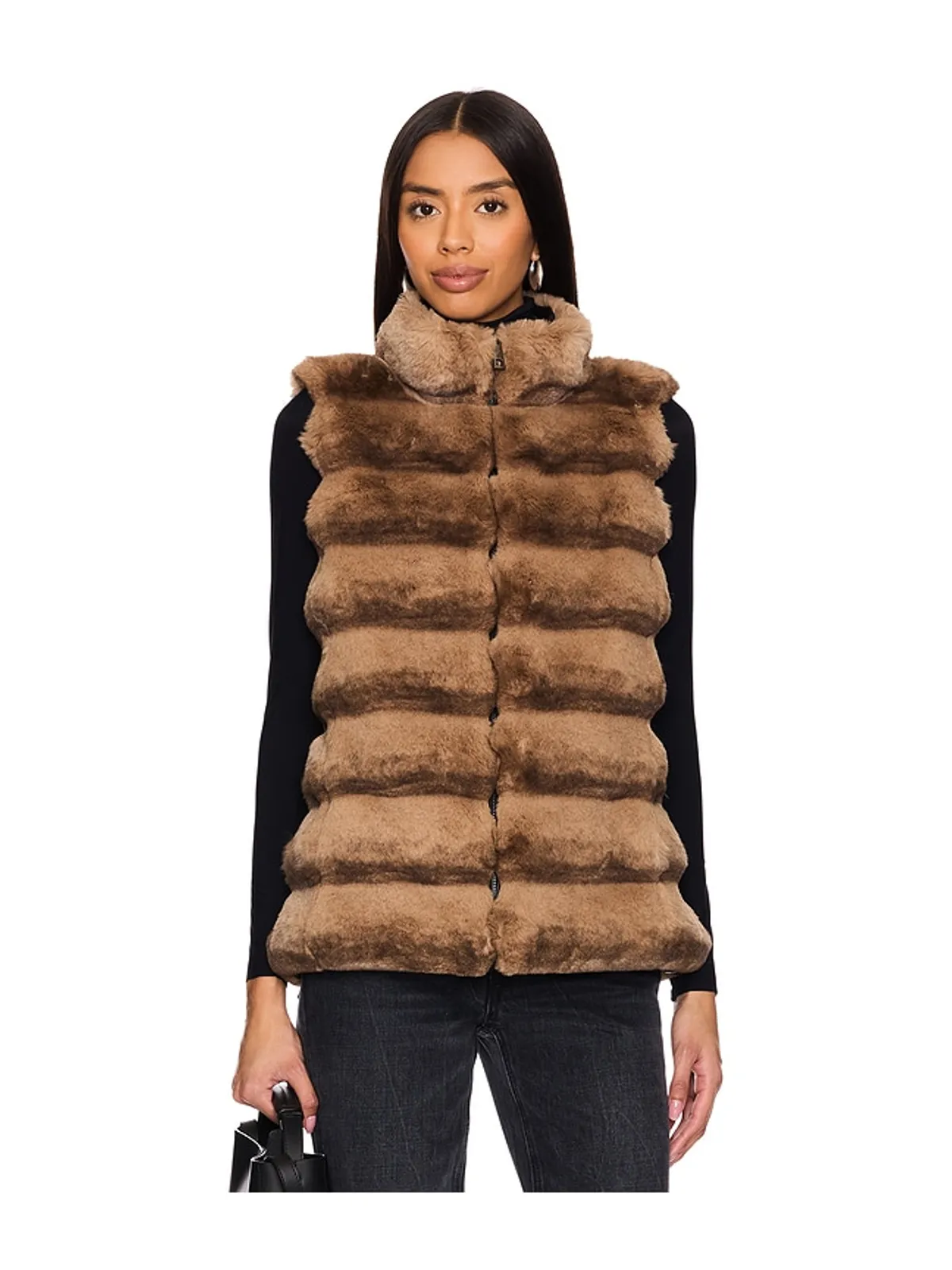 jocelyn PLUSH FAUX FUR リバーシブルベスト - 画像3