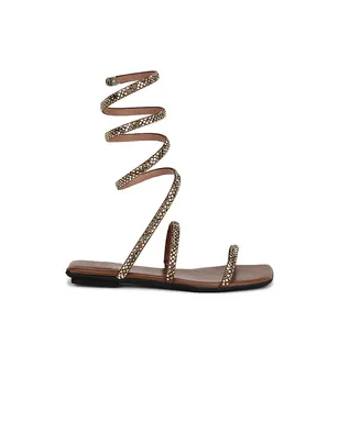 Jeffrey Campbell SLINKED サンダル - Metallic Bronze, brown. - サムネイル1