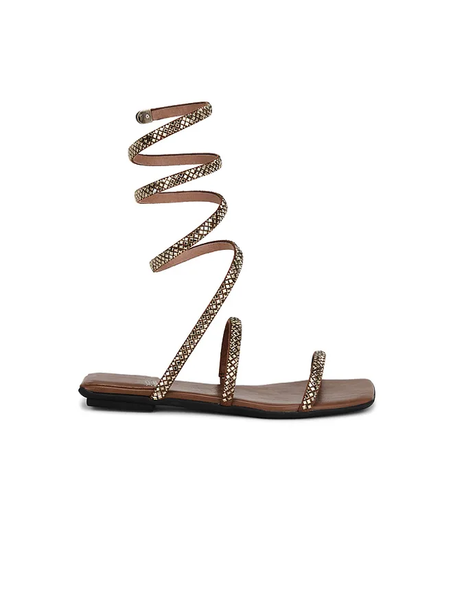Jeffrey Campbell Jeffrey Campbell SLINKED サンダル - Metallic Bronze, brown.の商品画像