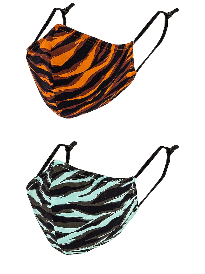 JONATHAN SIMKHAI STANDARD JONATHAN SIMKHAI STANDARD PRINTED フェイスマスク - Blue,Orange.の商品画像