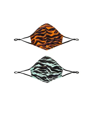 JONATHAN SIMKHAI STANDARD PRINTED フェイスマスク - Blue,Orange. - サムネイル2