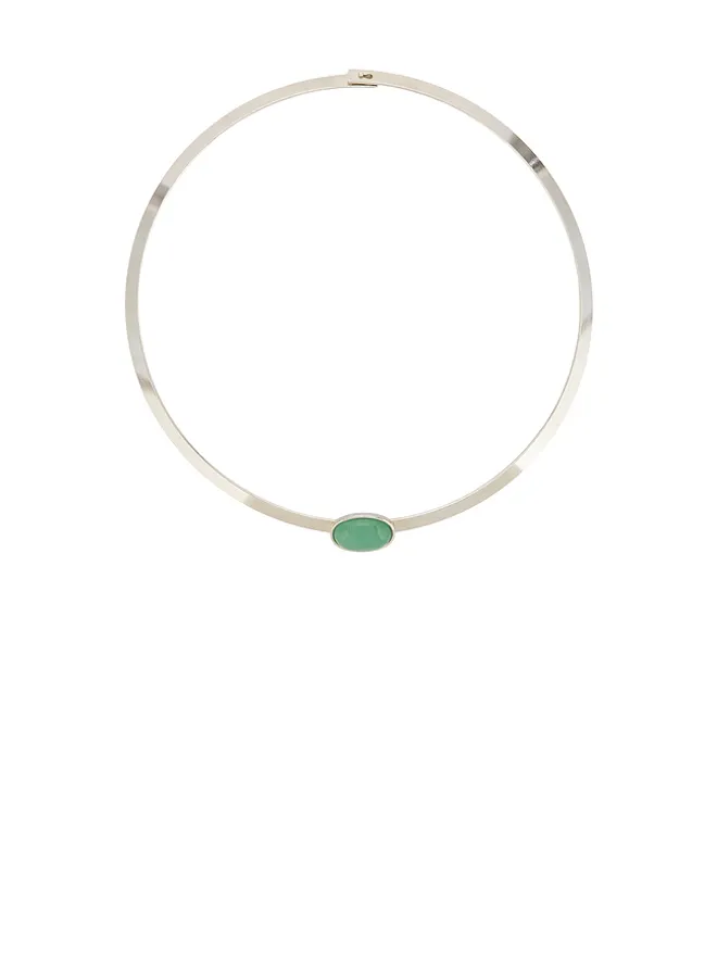 Jennifer Behr Jennifer Behr ELAINE カラーペンダントネックレス - Green,Metallic Silver.の商品画像