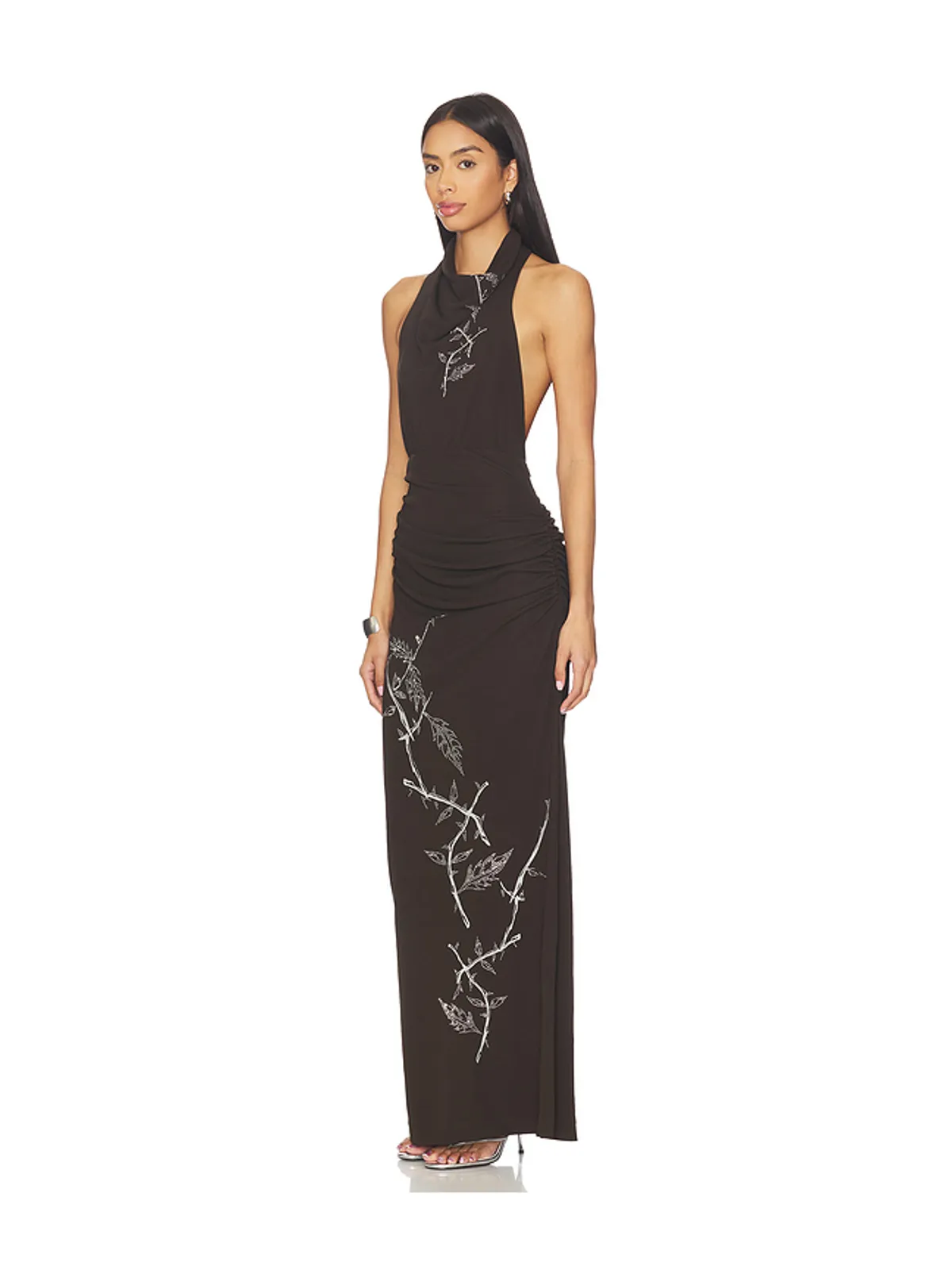 Juliet Johnstone DAHLIA RHINESTONE HALTER ガウン - 画像1