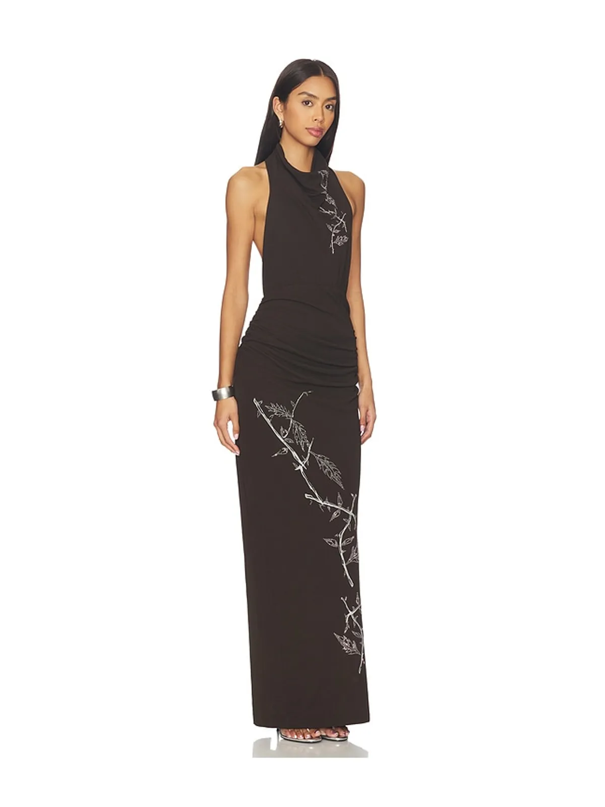 Juliet Johnstone DAHLIA RHINESTONE HALTER ガウン - 画像3
