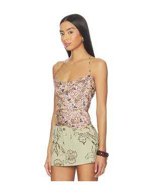 Juliet Johnstone SATIN COWL NECK HALTER トップ - サムネイル2
