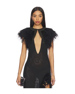 Jaded London FEATHER WITH PU PLACKET シュラグ - サムネイル1