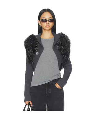 Jaded London KNIT FAUX FUR シュラグ - サムネイル1