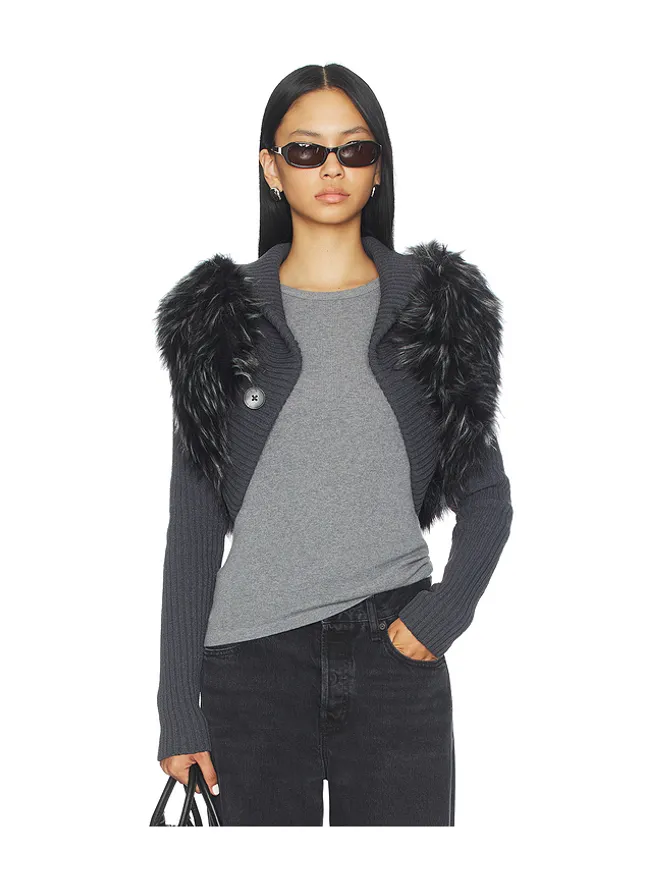 Jaded London Jaded London KNIT FAUX FUR シュラグの商品画像