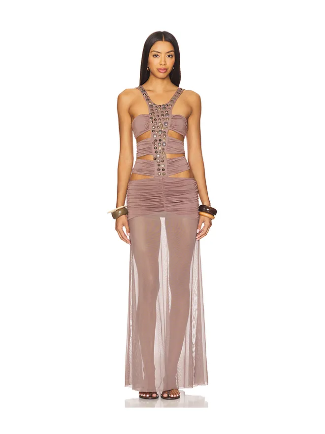 Jaded London Jaded London HADASSA HAND-BEADED MAXI ドレスの商品画像