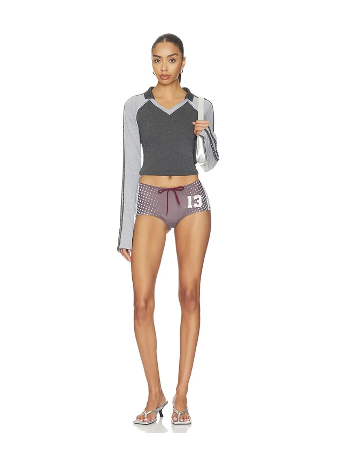 Jaded London SHORT ショートパンツ - Brown,Baby Blue. - 画像5