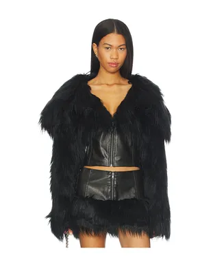 Jaded London FAUX FUR CROPPED ジャケット - サムネイル1