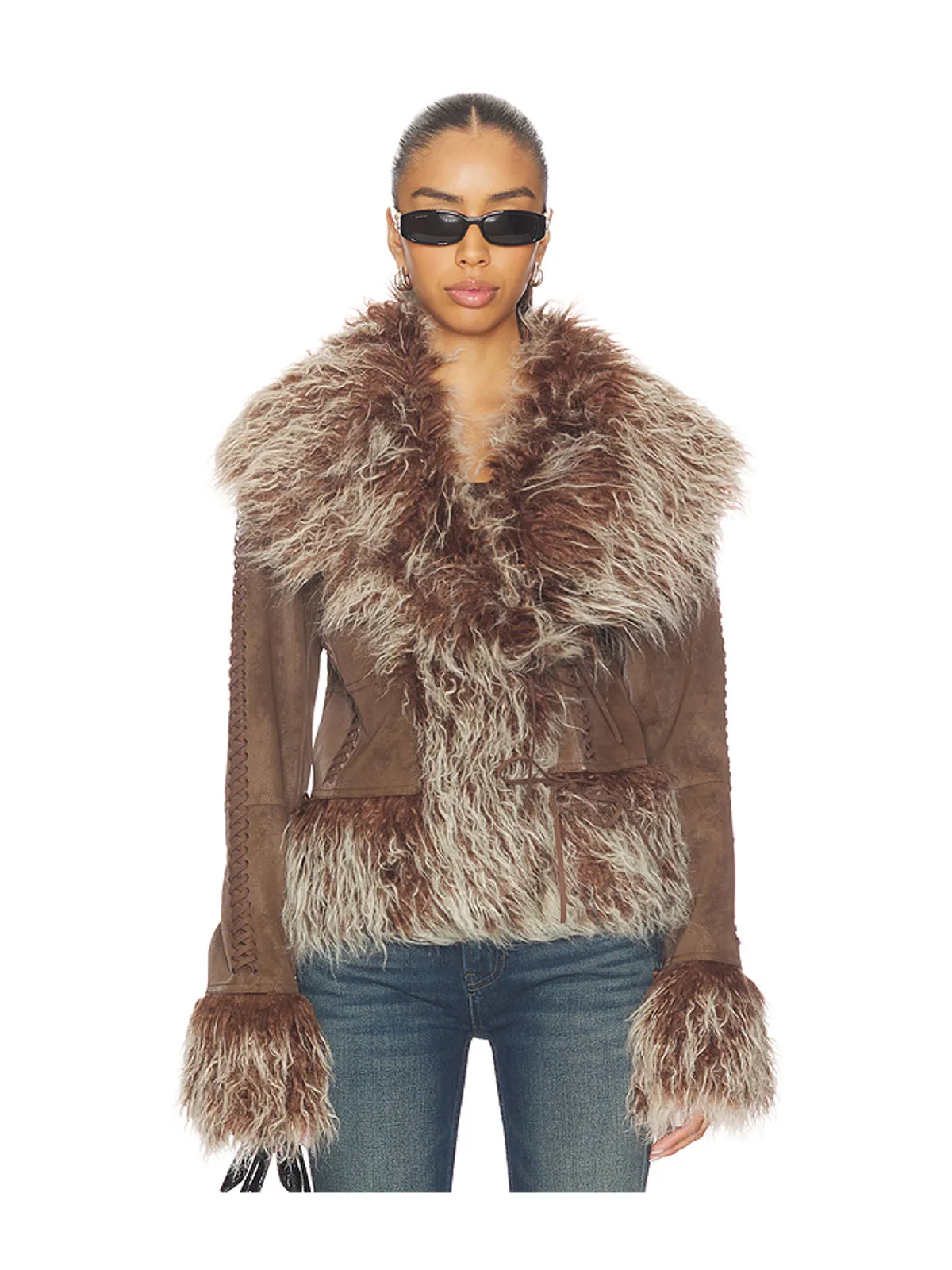 Jaded London MONGOLIAN FAUX FUR ジャケット - 画像1