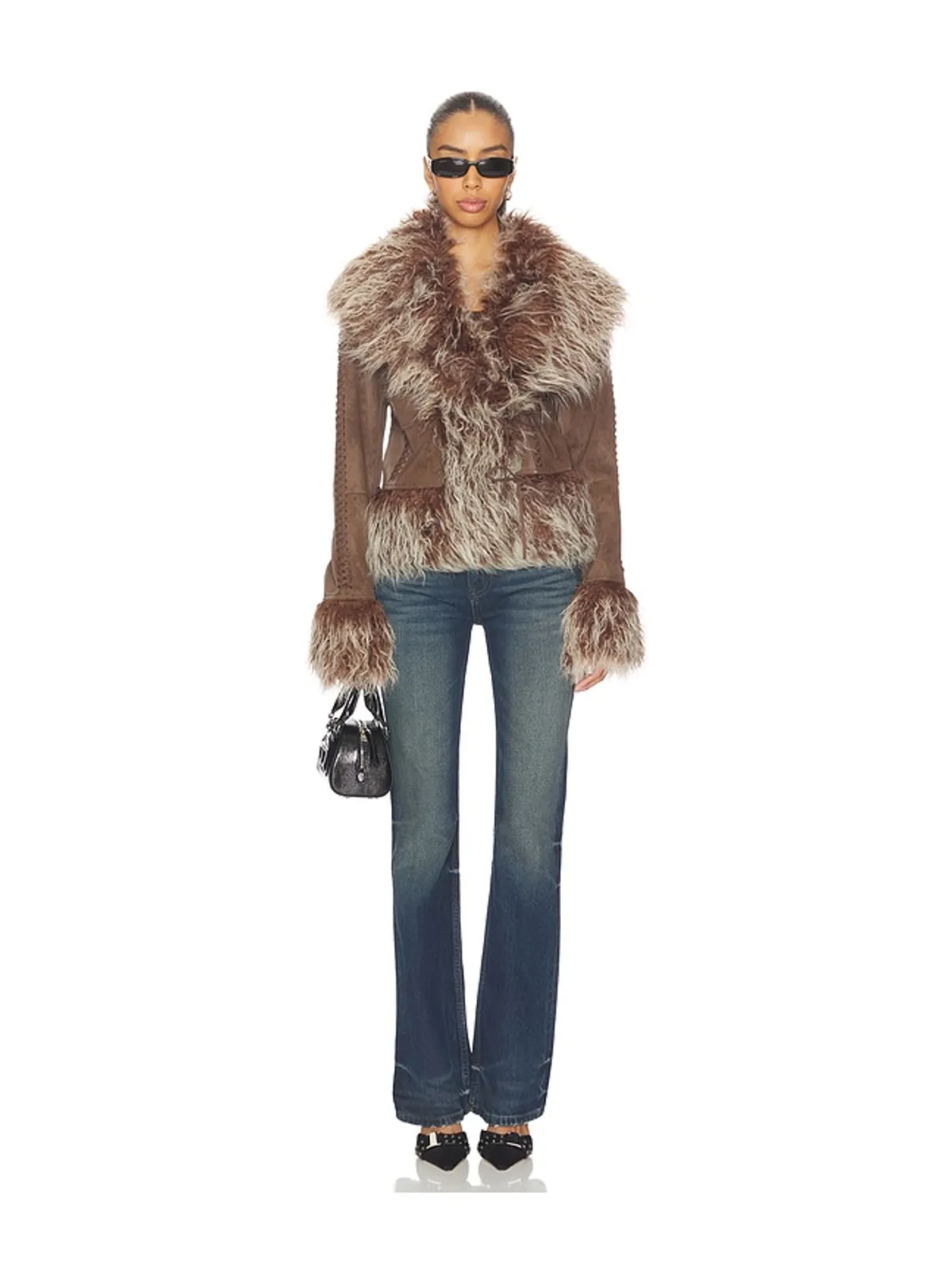 Jaded London MONGOLIAN FAUX FUR ジャケット - 画像5