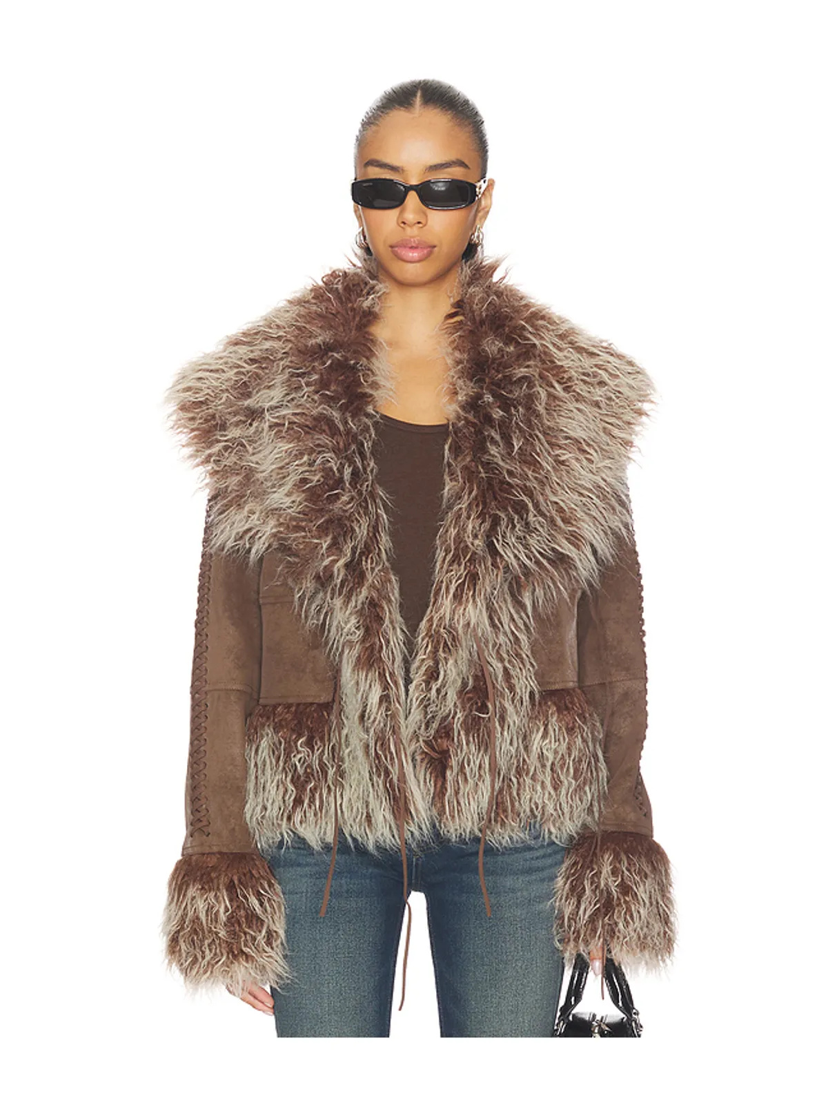 Jaded London MONGOLIAN FAUX FUR ジャケット - 画像2