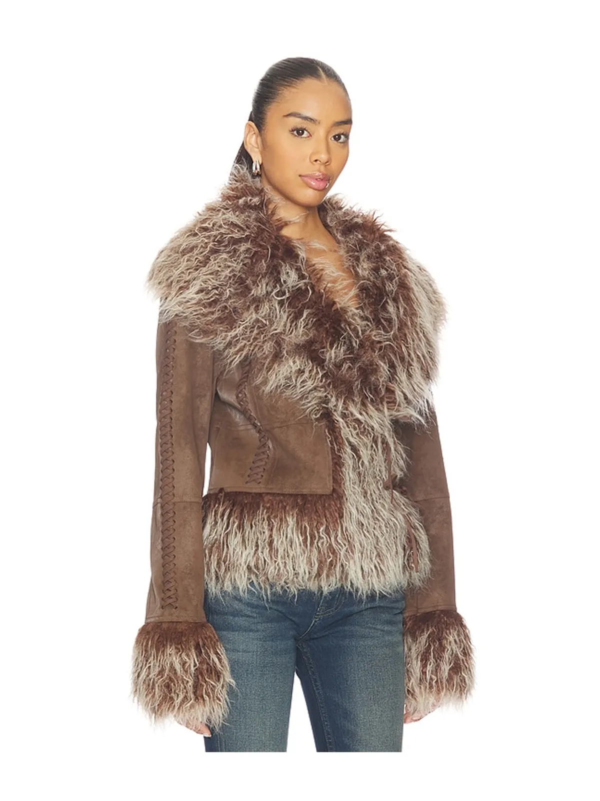 Jaded London MONGOLIAN FAUX FUR ジャケット - 画像3