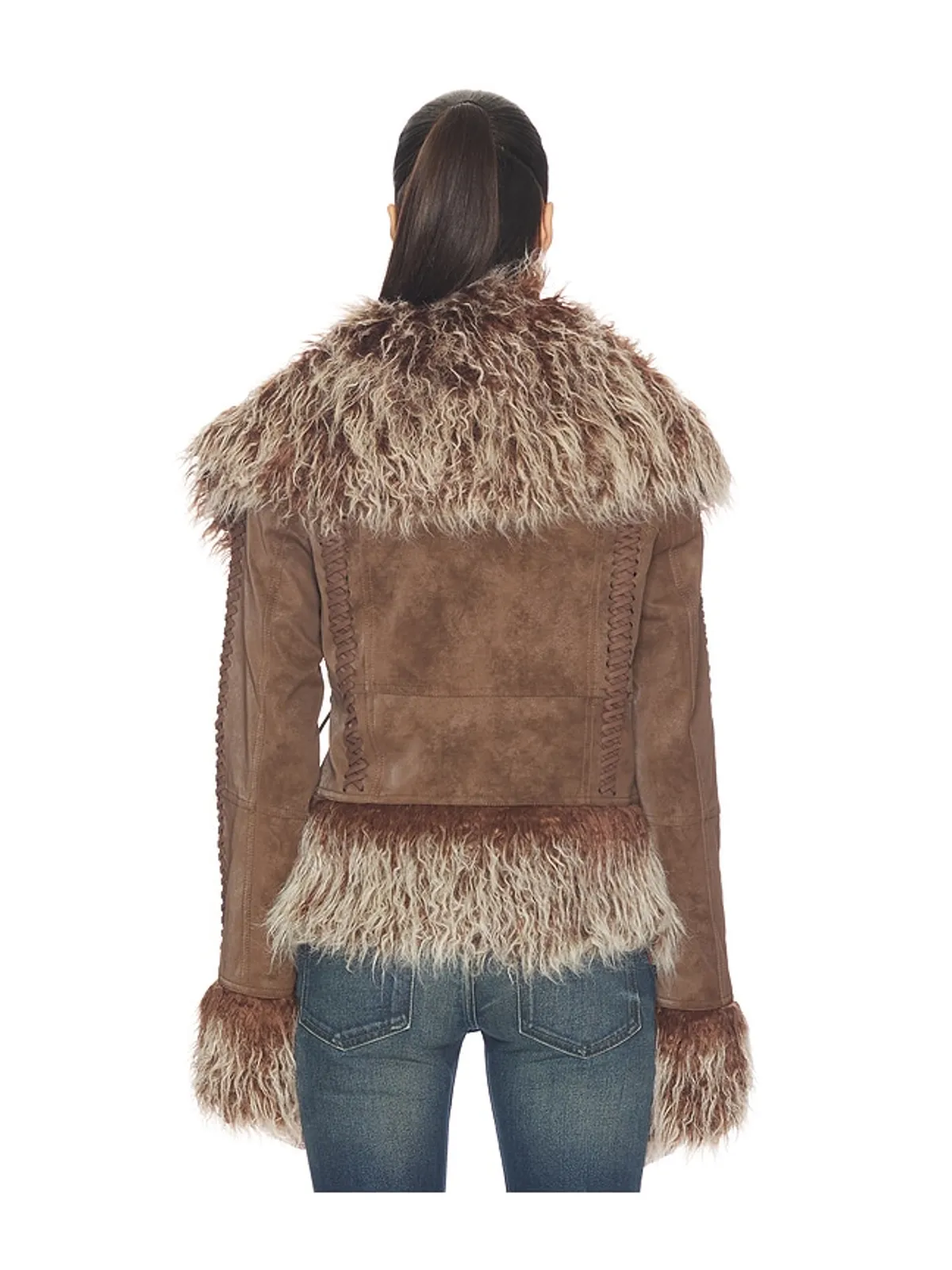 Jaded London MONGOLIAN FAUX FUR ジャケット - 画像4