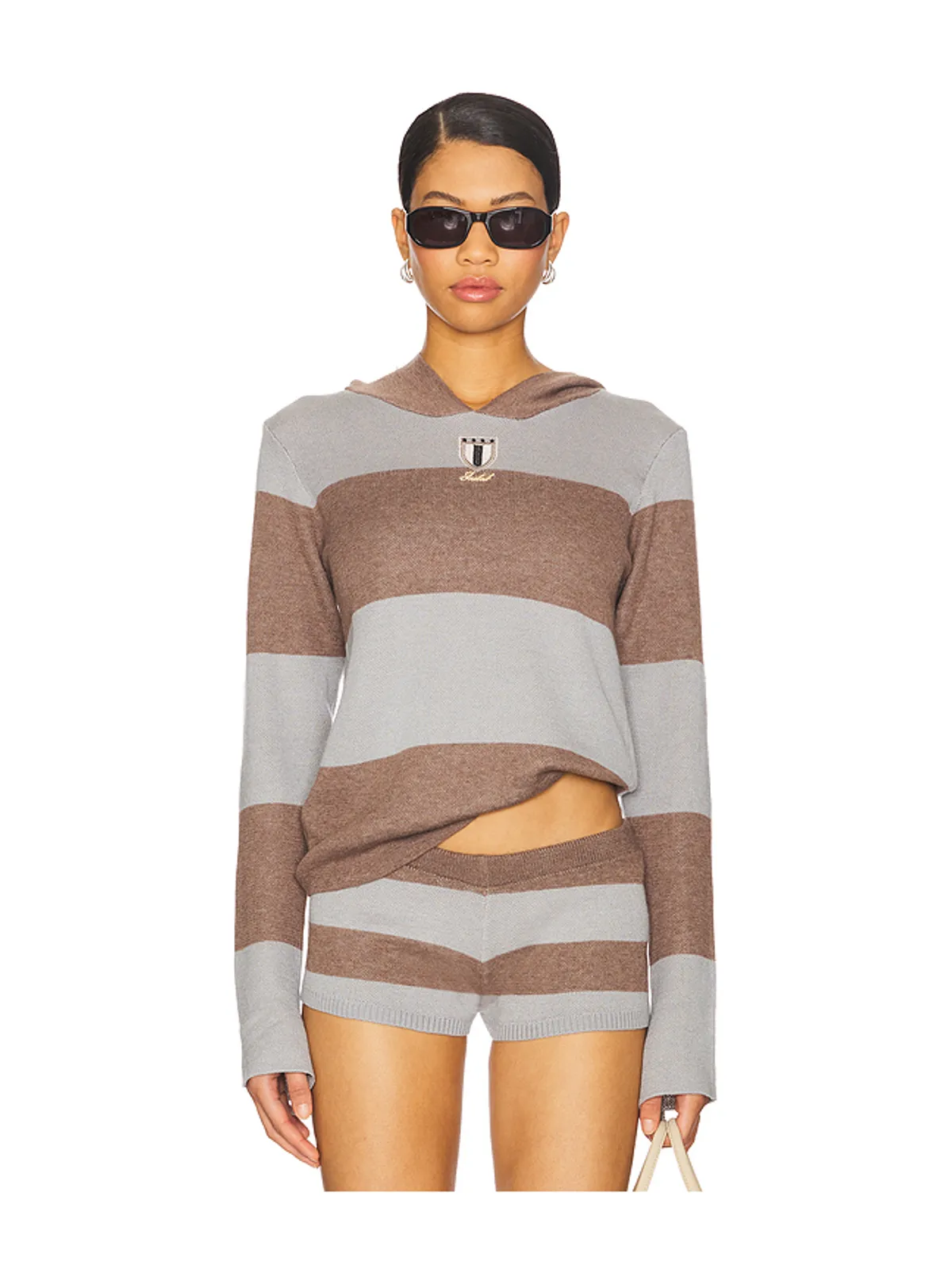 Jaded London STRIPE KNITTED RUGBY WITH HOOD トップ - 画像2