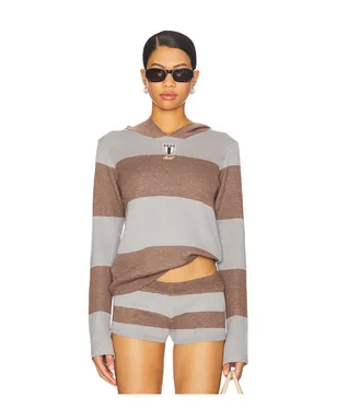 Jaded London STRIPE KNITTED RUGBY WITH HOOD トップ - サムネイル2