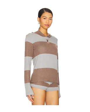 Jaded London STRIPE KNITTED RUGBY WITH HOOD トップ - サムネイル3