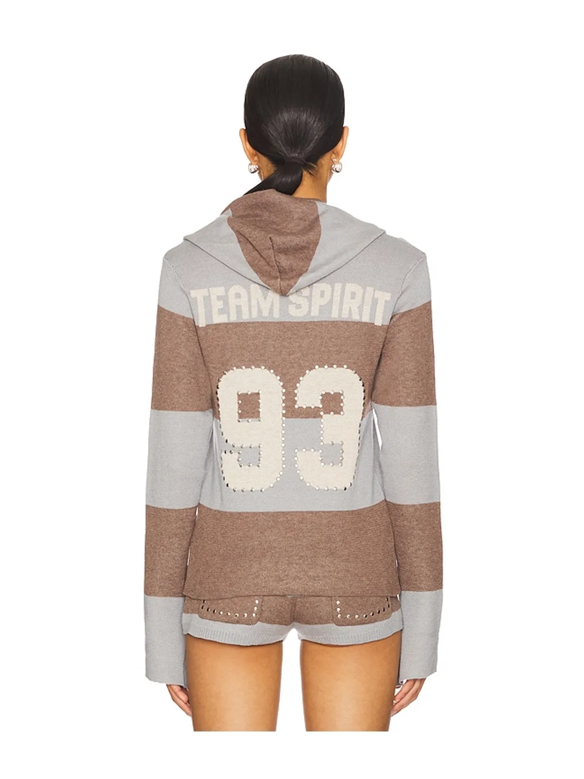 Jaded London STRIPE KNITTED RUGBY WITH HOOD トップ - 画像4