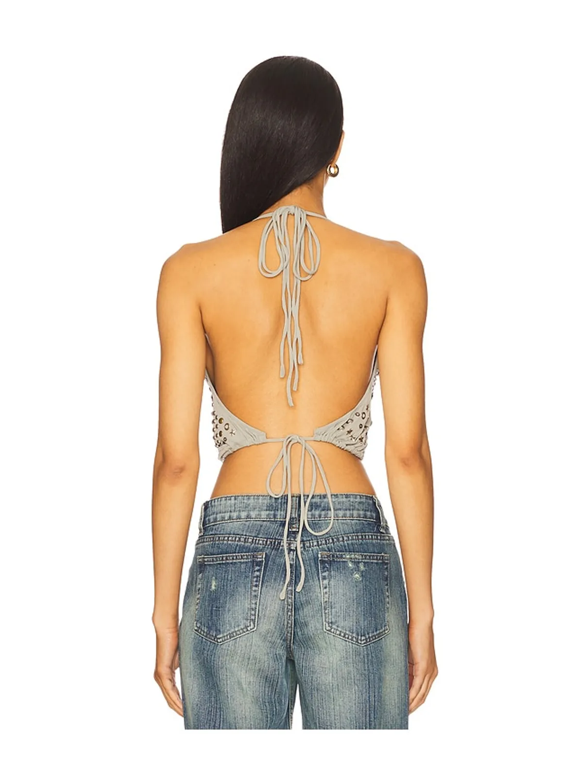 Jaded London CRYSTAL STUDDED BACKLESS トップ - 画像3