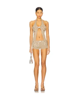 Jaded London BUTTON KNIT HALTER トップ - サムネイル4