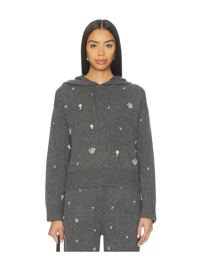 SIMKHAI SIMKHAI Karmen Embellished Hooded Topの商品画像