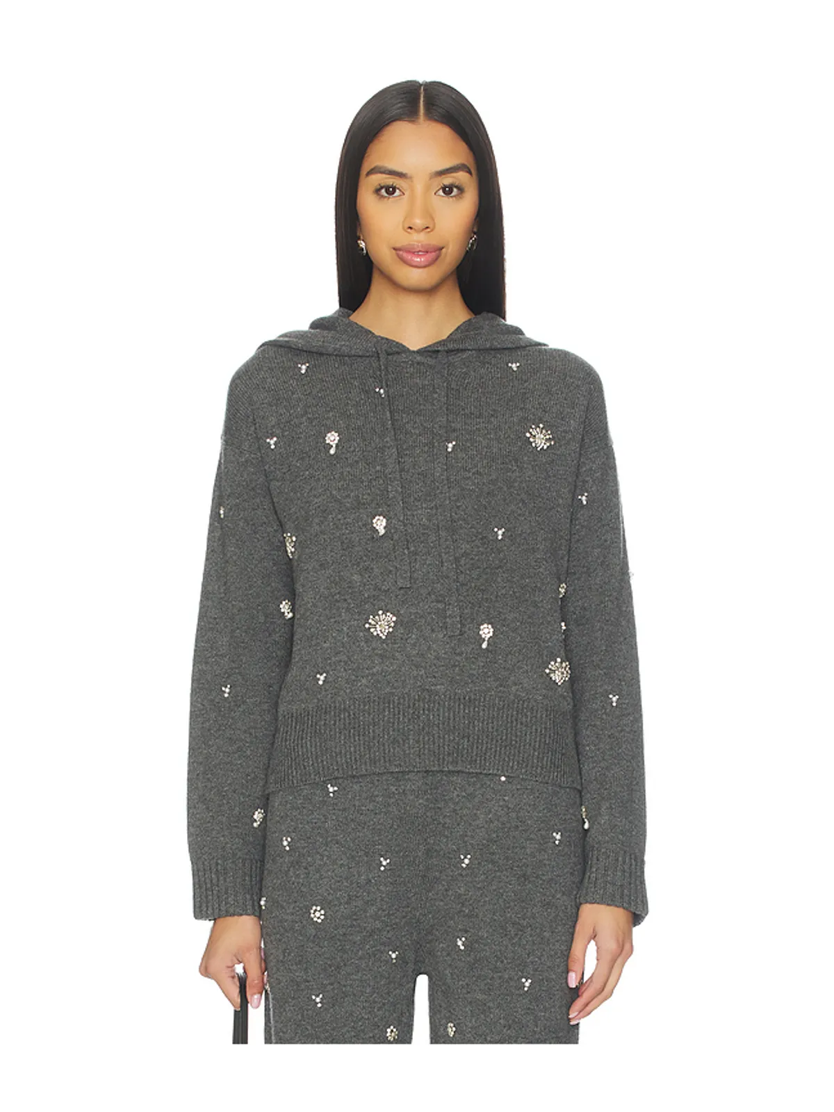 SIMKHAI Karmen Embellished Hooded Top - 画像1