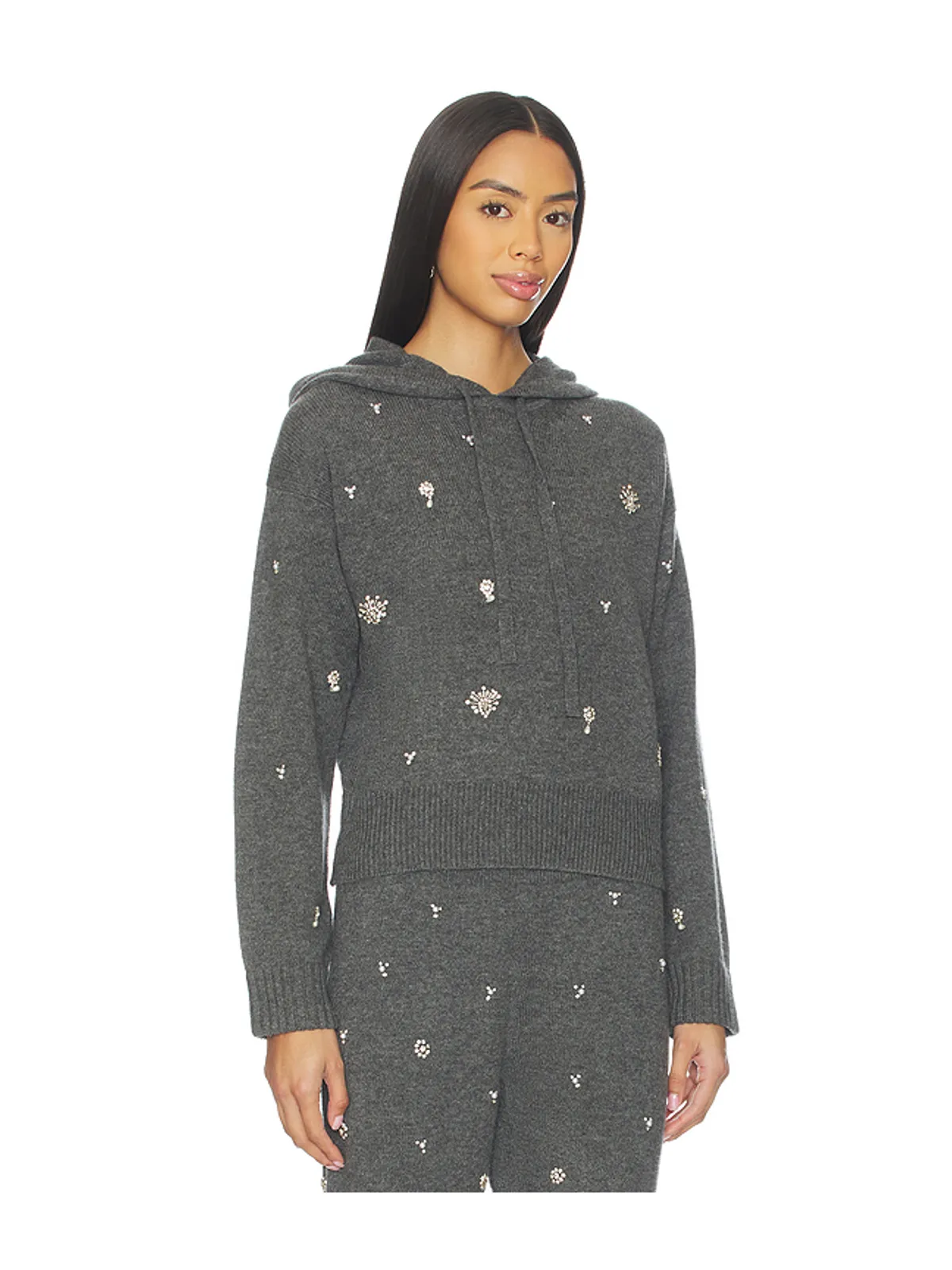 SIMKHAI Karmen Embellished Hooded Top - 画像2