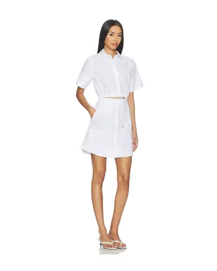 SIMKHAI MARCY コットン ミニシャツドレス - White,Blue. - サムネイル2