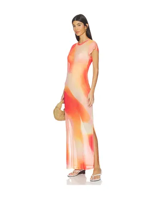 SIMKHAI FIA ミディ丈ドレス - Orange,Red. - サムネイル1