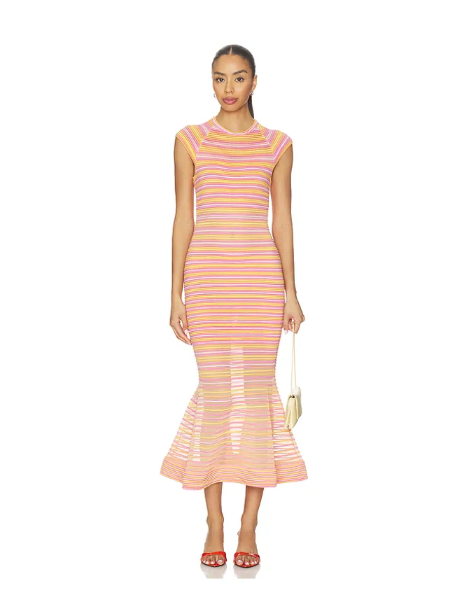 SIMKHAI SIMKHAI DANICA ニットミディドレスの商品画像