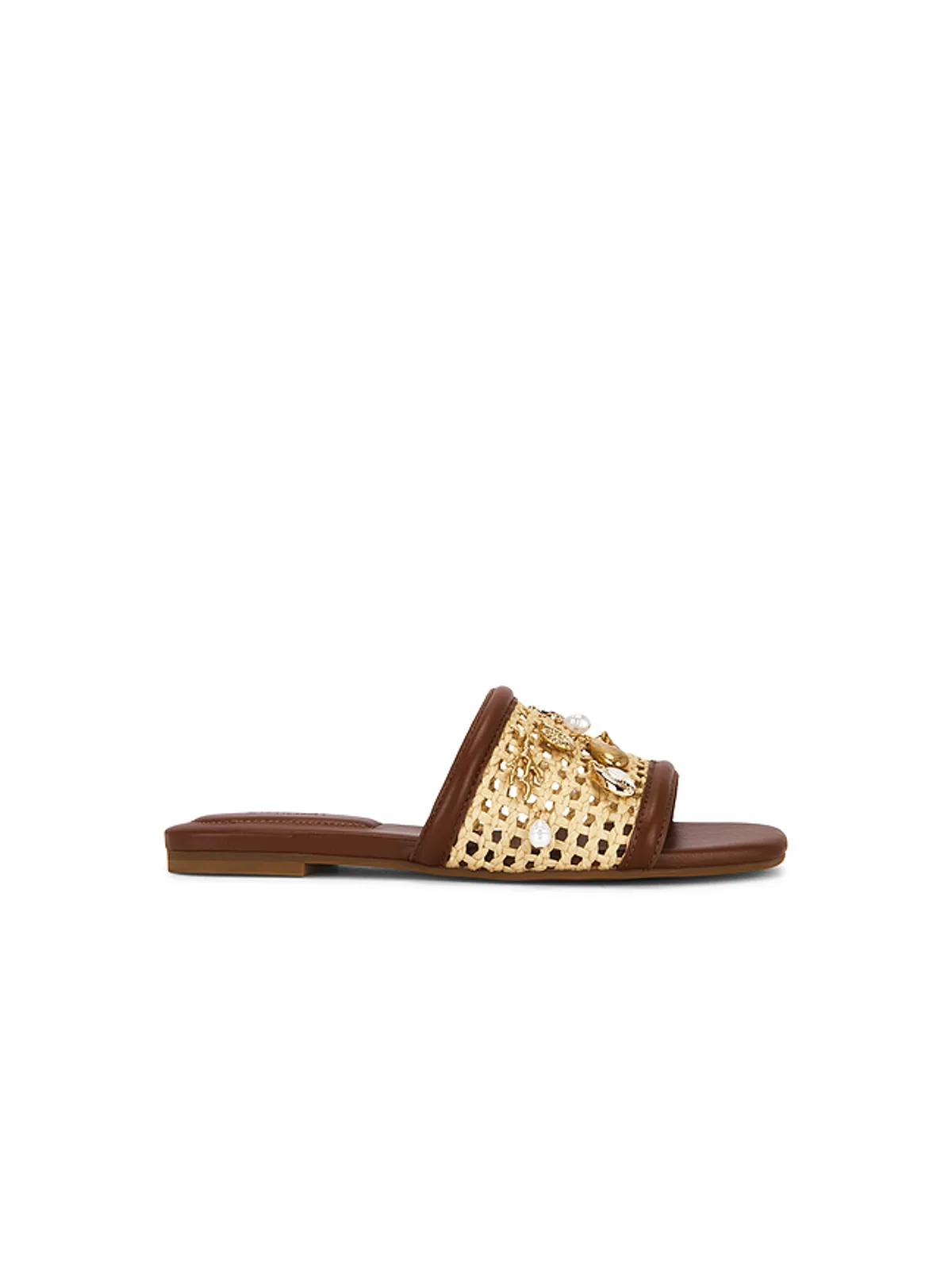 SIMKHAI CASPIAN RAFFIA NETTED FLAT サンダル - 画像1
