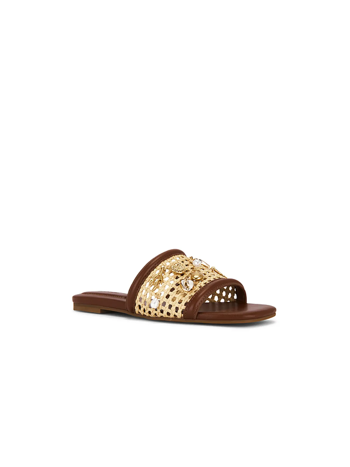SIMKHAI CASPIAN RAFFIA NETTED FLAT サンダル - 画像2
