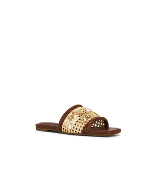 SIMKHAI CASPIAN RAFFIA NETTED FLAT サンダル - サムネイル2