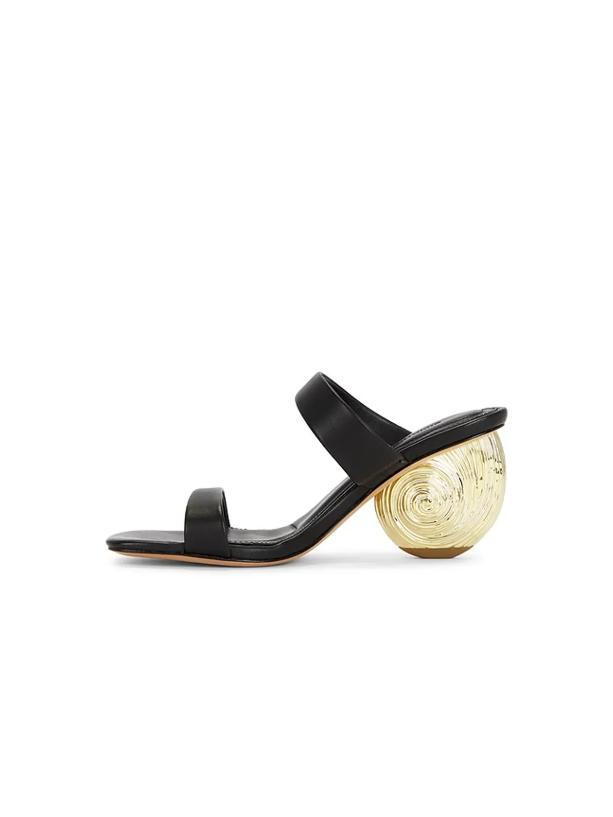 SIMKHAI MARION METALLIC LEATHER SHELL ヒール - Black,Metallic Gold. - 画像5