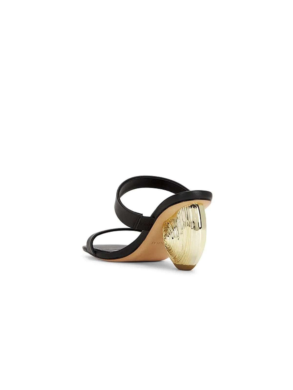 SIMKHAI MARION METALLIC LEATHER SHELL ヒール - Black,Metallic Gold. - 画像3