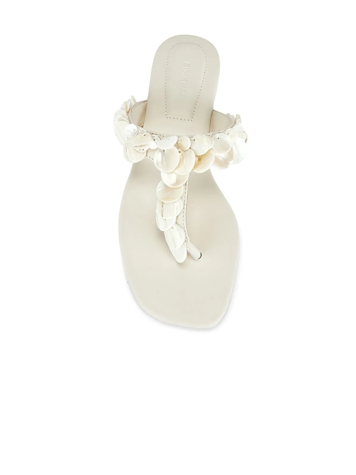 SIMKHAI ELIN NATURAL SHELL BEADED THONG サンダル - 画像4