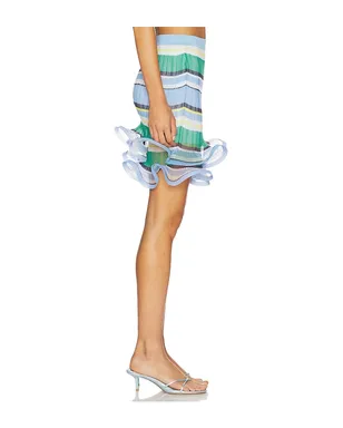 SIMKHAI KIMMIE プリーツミニスカート - Blue,Green. - サムネイル3