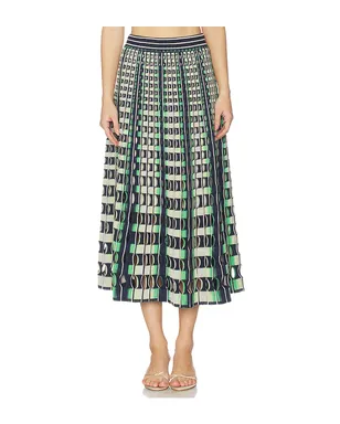SIMKHAI DRUE ミディ丈スカート - Navy,Green. - サムネイル1