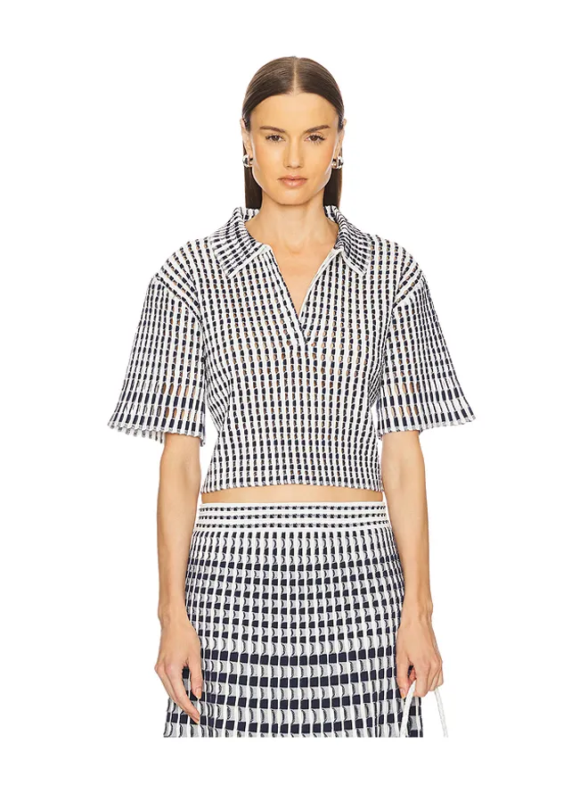 SIMKHAI SIMKHAI ADLEY クロップドポロの商品画像