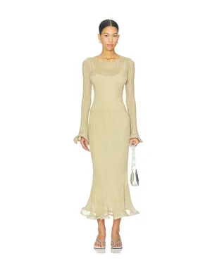 SIMKHAI MAEBRY クルーネックトップ - Metallic Gold, yellow. - サムネイル4