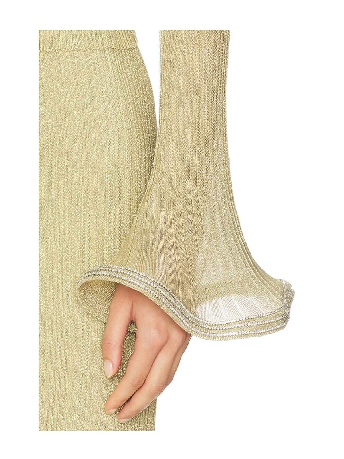 SIMKHAI MAEBRY クルーネックトップ - Metallic Gold, yellow. - 画像5
