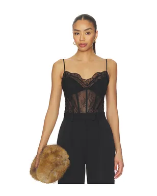 SIMKHAI Angelina Lace Bustier Bodysuit - サムネイル1