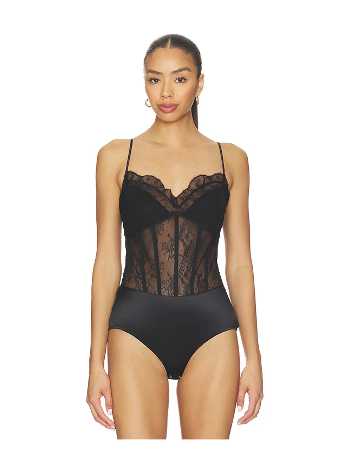 SIMKHAI Angelina Lace Bustier Bodysuit - 画像2