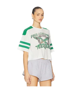 Junk Food EAGLES クロップTシャツ - White,Green. - サムネイル2