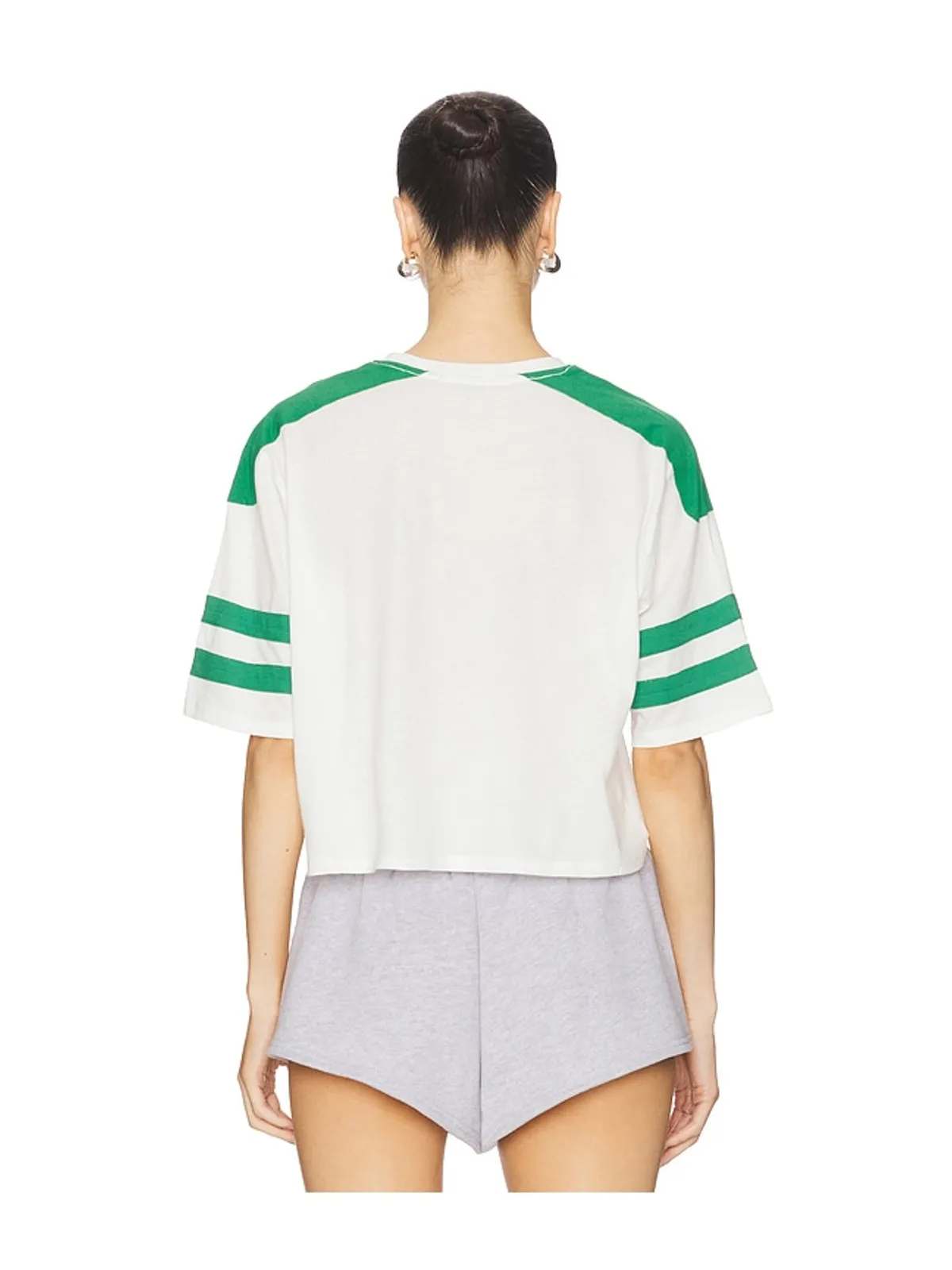 Junk Food EAGLES クロップTシャツ - White,Green. - 画像3
