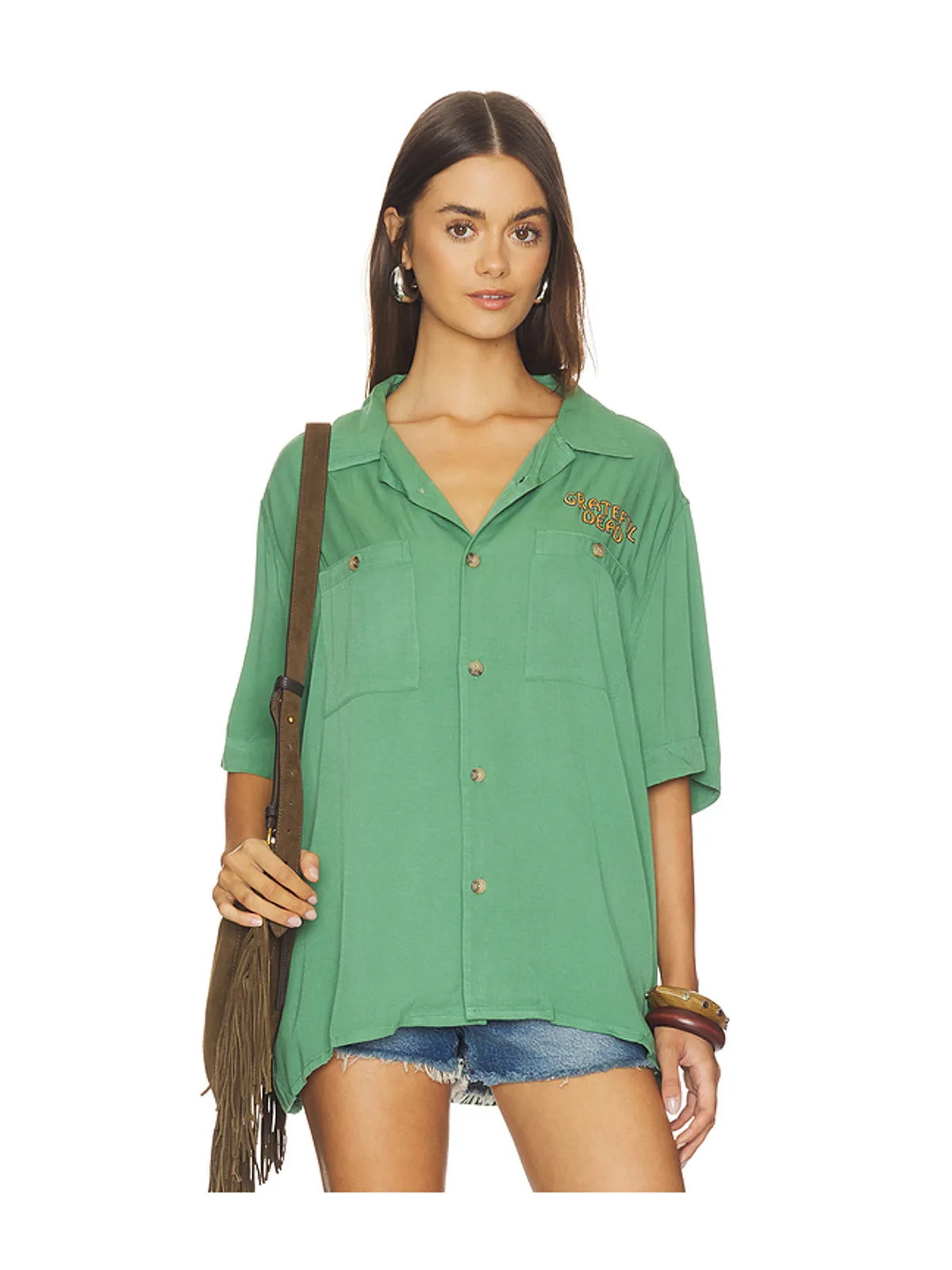 Junk Food GRATEFUL DEAD SKULL THE CAMP SHIRT ボタンアップシ���ツ - 画像1