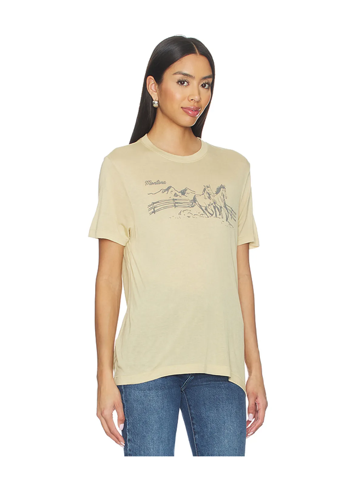 Junk Food MONTANA HORSES THE VINTAGE TISSUE TEE グラフィックTシャツ - 画像2