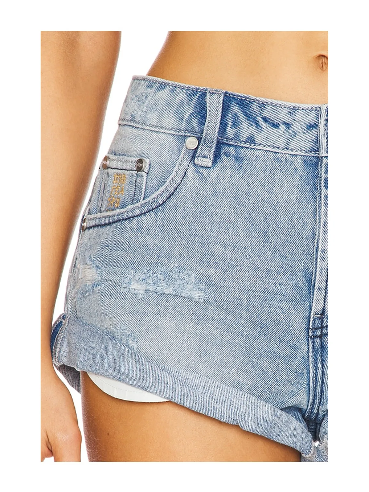 One Teaspoon Messed Up Bandits Low Waist Denim Short - 画像6